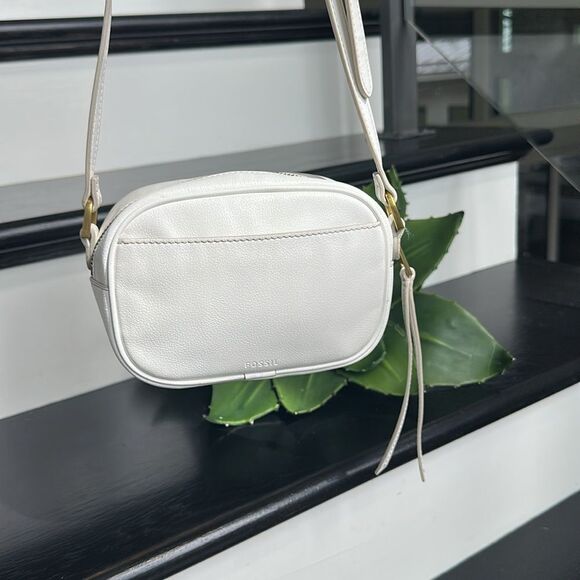 Fossil genuine leather like new crossbody shoulder handbag purse colorful dots - Picture 3 of 10